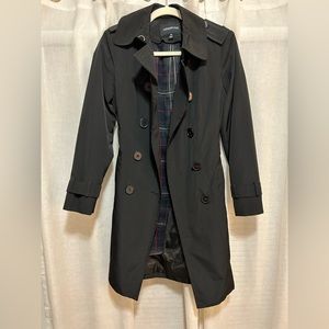 London Fog black trench coat